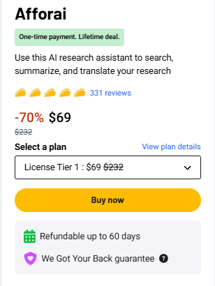 Afforai Lifetime Deal review